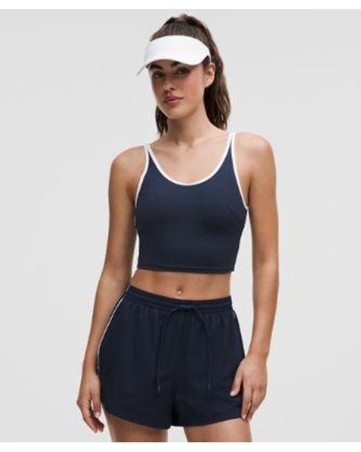 lululemon athletica Blue – Scoop-Neck Cutout Tennis Tank Top Medium Support, B/C Cup – – Size Large