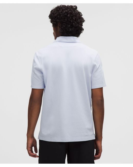 lululemon athletica White Cotton Pique Short-Sleeve Polo Shirt for men