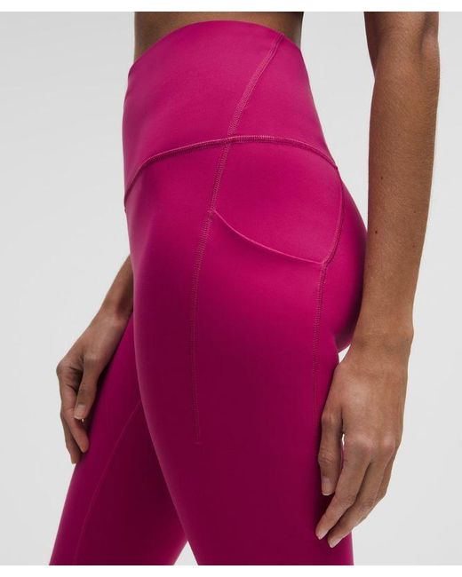 lululemon athletica Pink Wunder Train High-Rise Crop With Pockets 23"