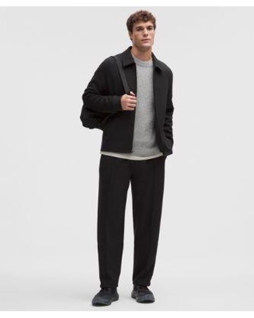 lululemon athletica Black – Smooth Spacer Collared Full Zip Hoodie – – Size Large for men