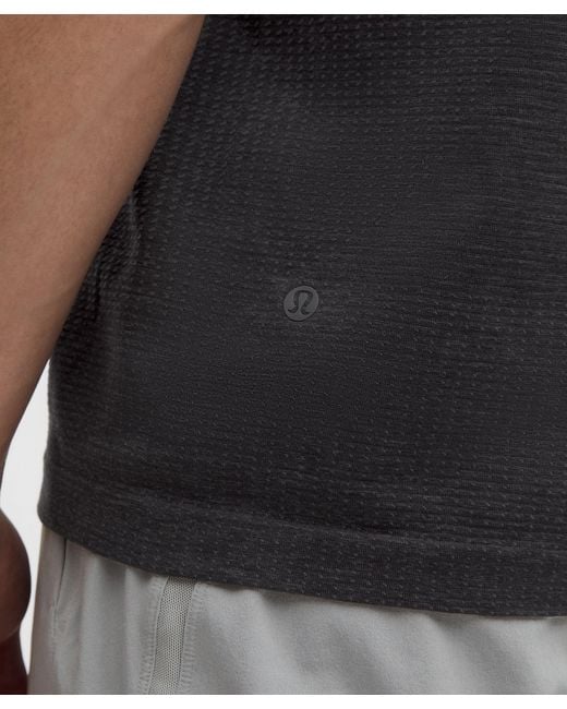 lululemon athletica Black Metal Vent Tech Short-Sleeve Shirt for men