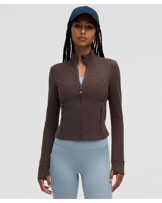 lululemon Define Cropped Jacket Nulu in Brown Lyst