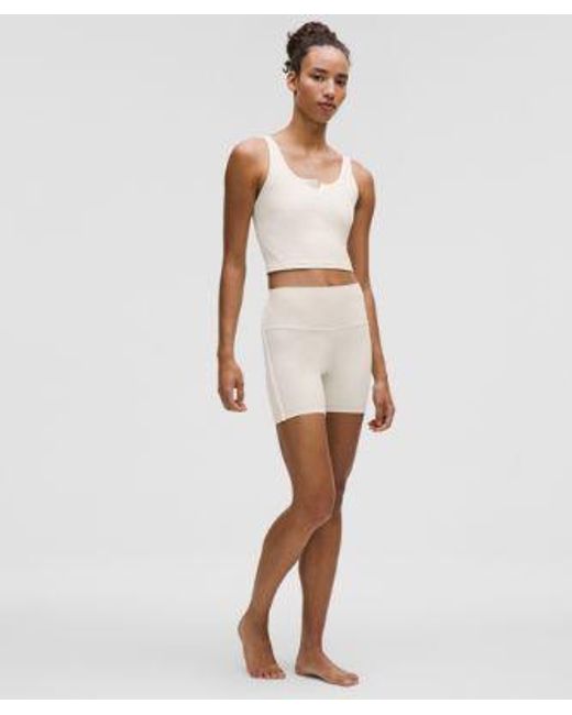 lululemon athletica White Align High-Rise Side-Stripe Short 6"