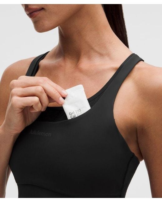 lululemon athletica Red Energy Longline Bra With Storage Evolve