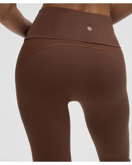 lululemon athletica Brown Groove Nulu Foldover-Waist Flared Pant