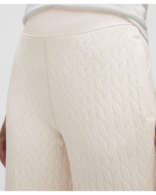lululemon athletica White Engineered Warmth Cable-Knit Pant