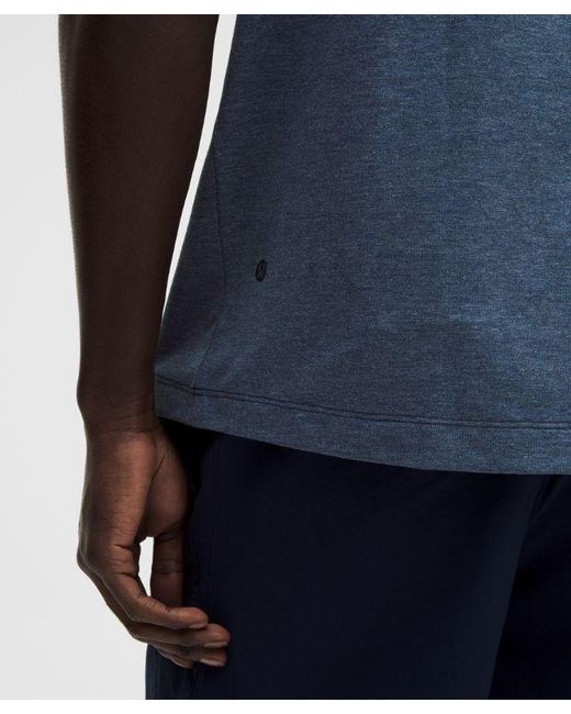 lululemon athletica Blue – Evolution Short-Sleeve Polo Shirt – – Size Large for men