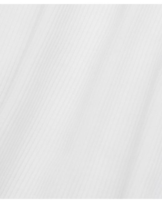 lululemon athletica White – Little Ribbed Long-Sleeve Tee – – Size 6