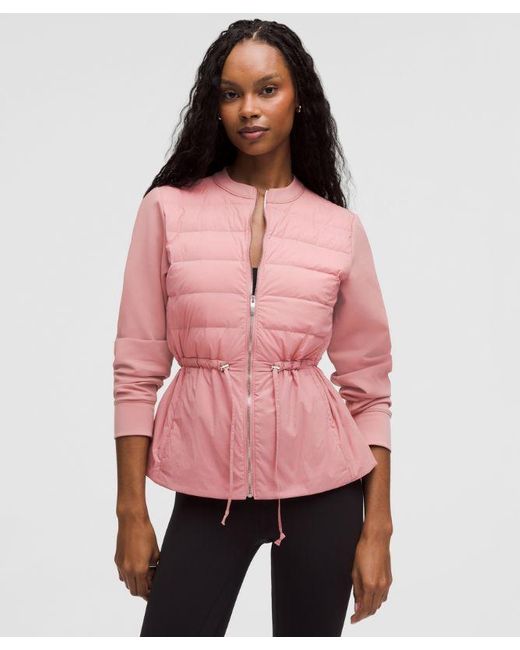 lululemon athletica Pink – Down-Filled Cinch-Waist Jacket – –