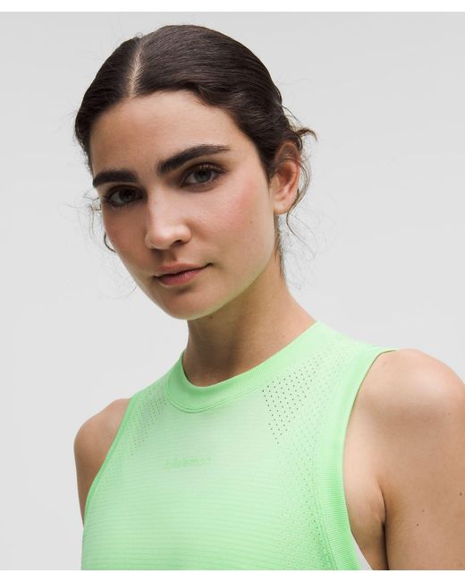 lululemon athletica Green Swiftly High-Low Cropped Tank Top