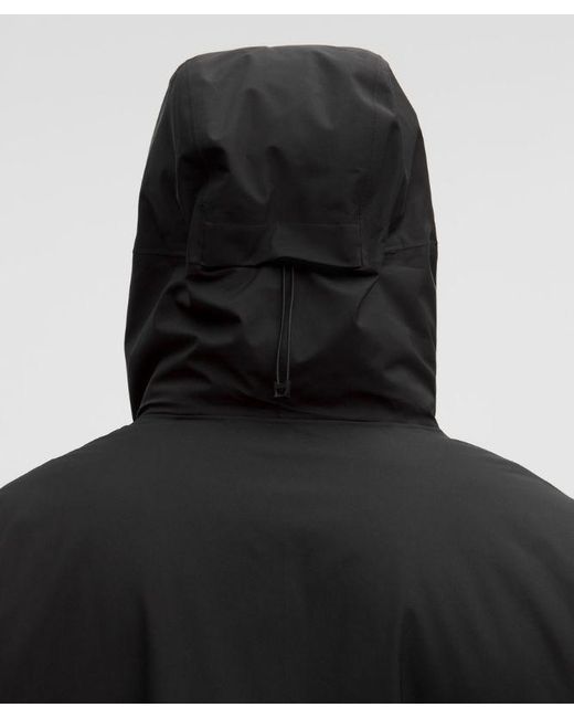 lululemon athletica Black – Stretchseal Insulated Rain Jacket – – Size Large for men