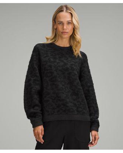 lululemon athletica Black Wool-blend Jacquard Sweater
