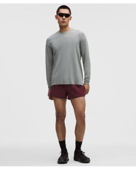 lululemon athletica Gray Mile Maker Ripstop Lined Short 4" for men