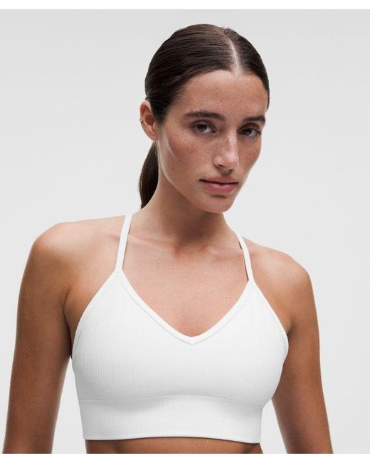 lululemon athletica White – Ebb To Street Sports Bra Light Support, B/C Cup – – Size 14