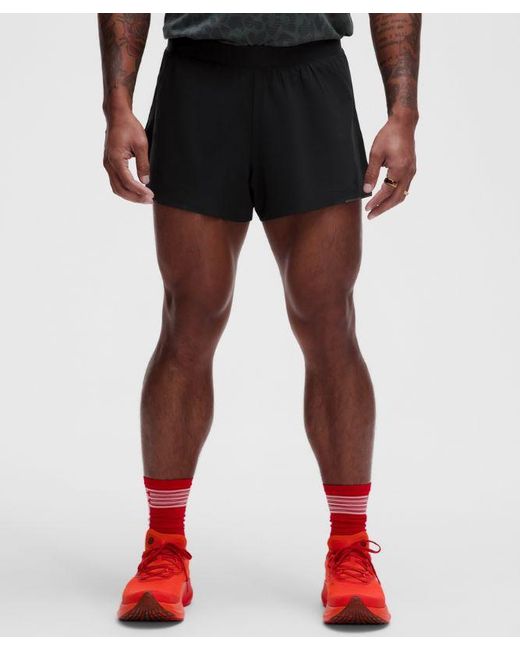 lululemon athletica Black Fast And Free Split Shorts 3" for men