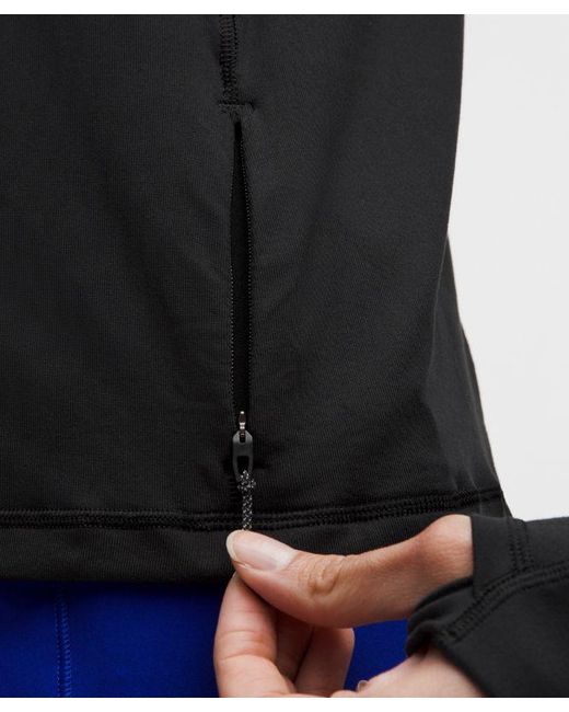 lululemon athletica Black – It's Rulu Classic-Fit Half Zip Long-Sleeve Top – – Size Small