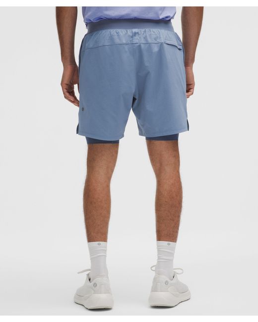 lululemon athletica Blue License To Train Lined Short 7" for men