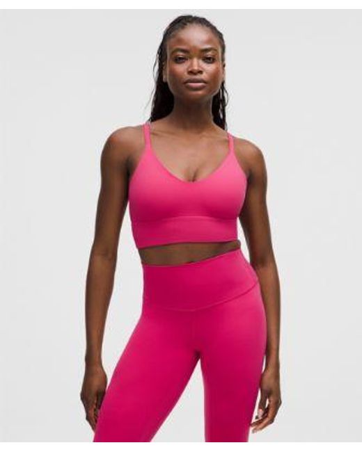 lululemon athletica Pink Focuser Scoop-Neck Bra Nulu