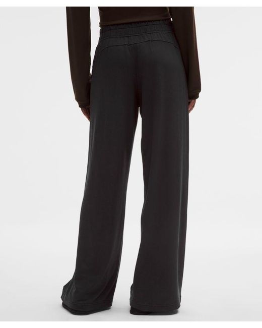 lululemon athletica White Becalm Mid-Rise Wide-Leg Pant