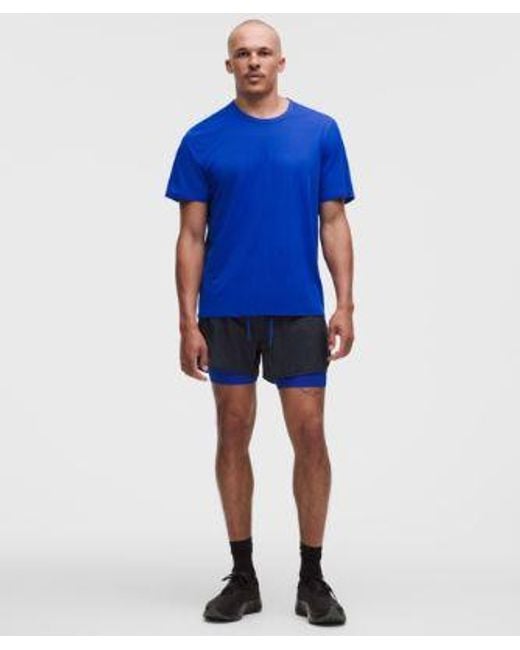 lululemon athletica Blue – Ultralight Lined Running Shorts – 4" – – Size Large for men