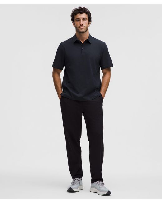 lululemon athletica Blue Wovenair Short-Sleeve Popover Shirt for men