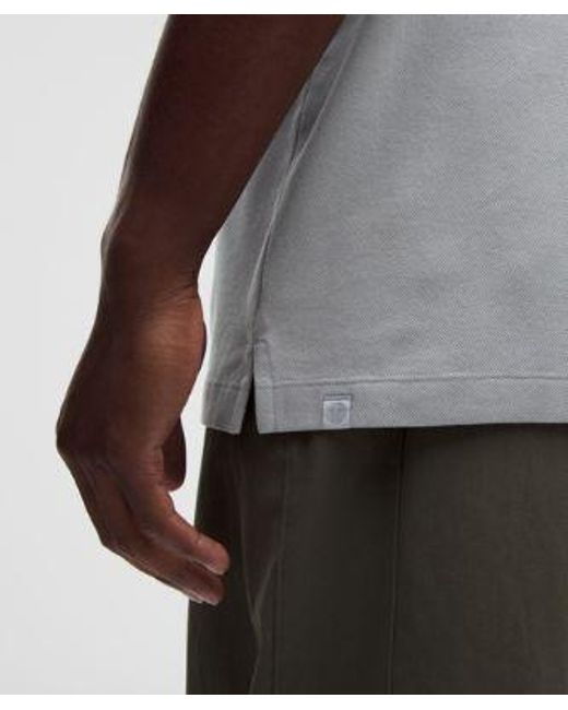 lululemon athletica Gray – Pique Short-Sleeve Polo Shirt – – Size Large for men