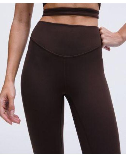 lululemon athletica Brown Wunder Under Nulu High-Rise Leggings 25"