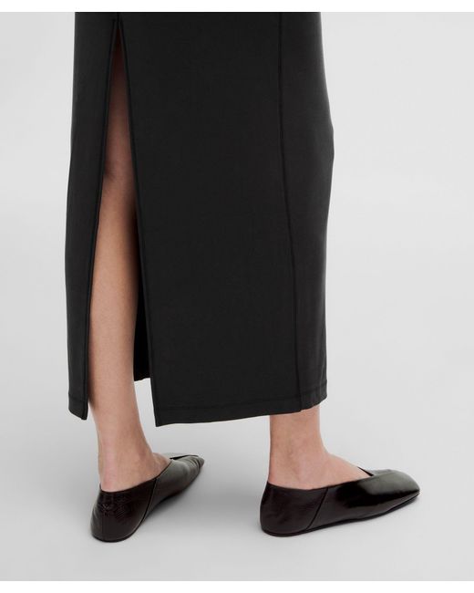 lululemon athletica Black Drapey Softstreme Long-Sleeve Maxi Dress