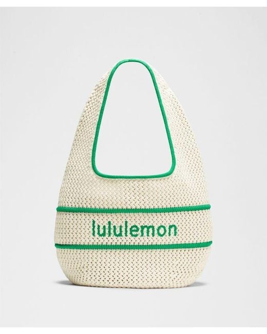 lululemon athletica Green Cotton Crochet Shoulder Bag 7L