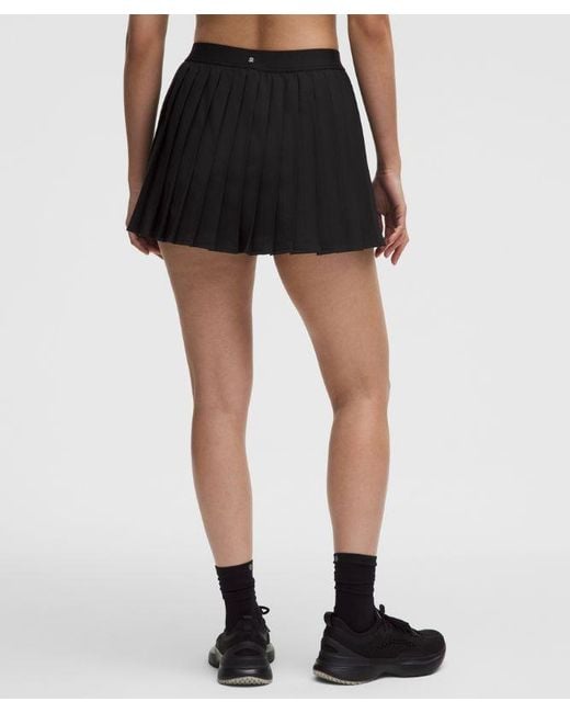 lululemon athletica Black High-Rise Pleated Tennis Skirt