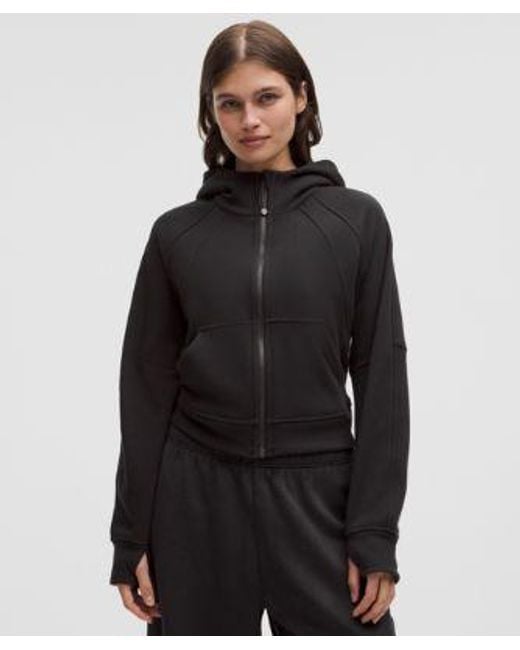 lululemon athletica Black – Scuba Oversized Full-Zip Hoodie Plush – – Size Medium/Large