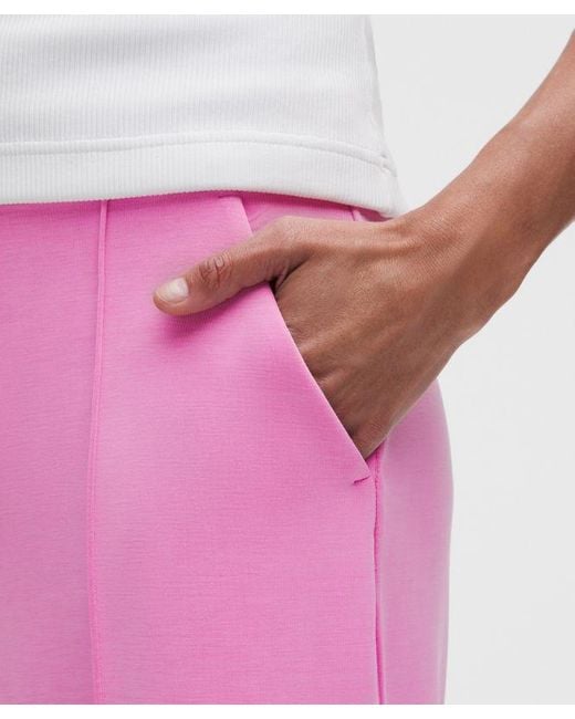 lululemon athletica Pink – Softstreme Pintuck High-Rise Wide-Leg Pants Regular – – Size Large