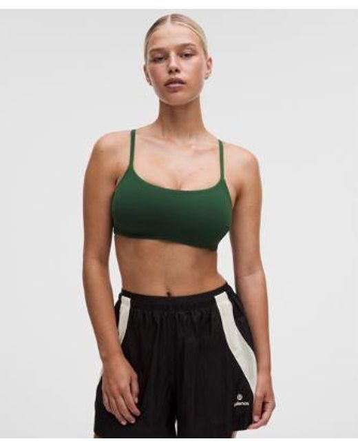 lululemon athletica Green Wunder Train Strappy Racer Bra