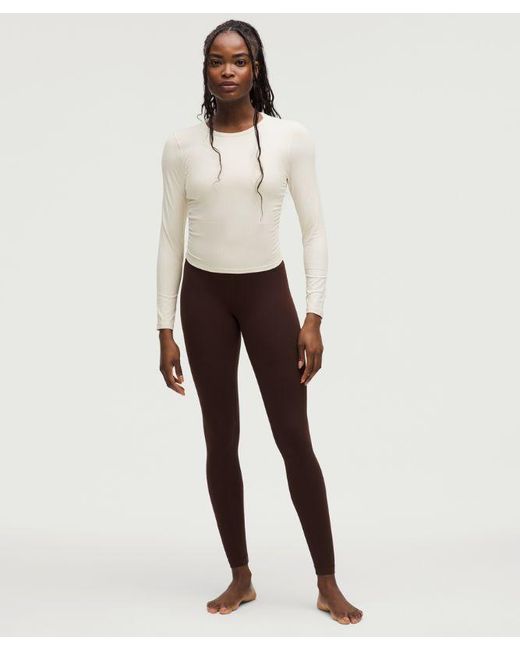 lululemon athletica Natural – All It Takes Ribbed Nulu Long-Sleeve Shirt – – Size 4