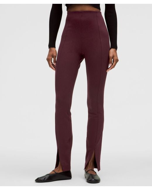 lululemon athletica Red – Stretch Knit High-Rise Pull-On Pants Regular – Color Burgundy/ –