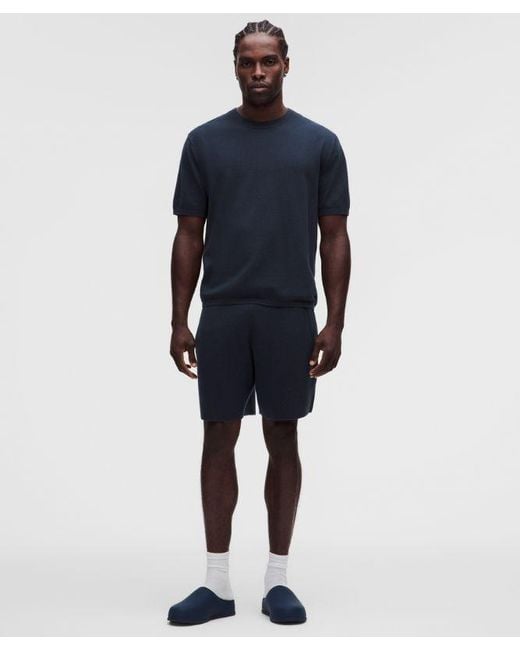 lululemon athletica Blue – Knit T-Shirt – Cotton-Blend – – Size Large for men