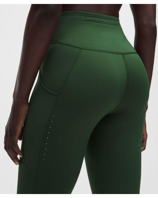 lululemon athletica Green – Fast And Free High-Rise Tight Leggings 5 Pocket – 25" – – Size 4