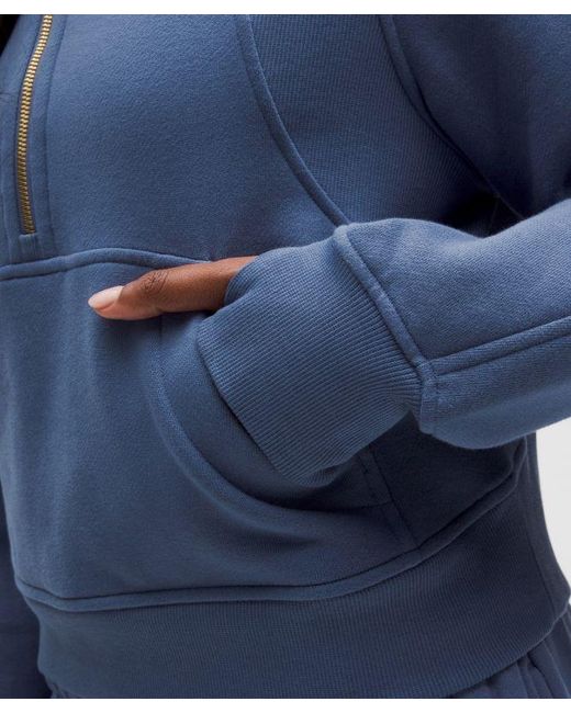 lululemon athletica Blue – Scuba Oversized Half-Zip Hoodie – – Size 6