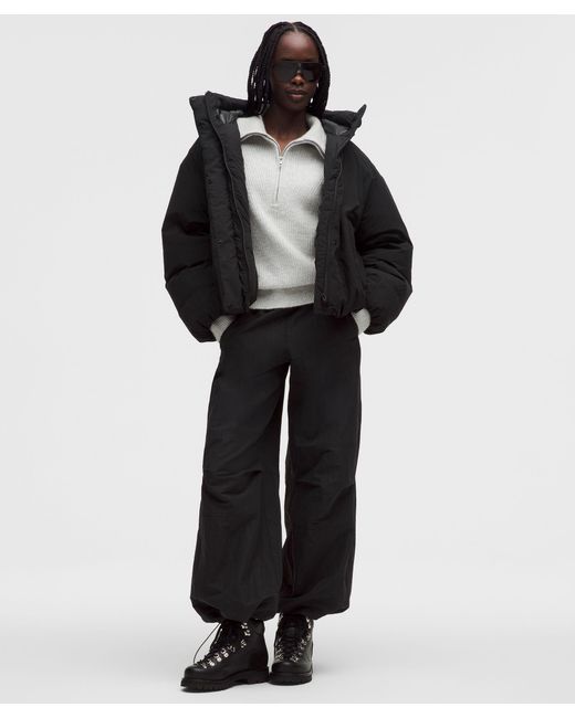 lululemon athletica Black Bubble-Hem 600-Down-Fill Puffer Jacket