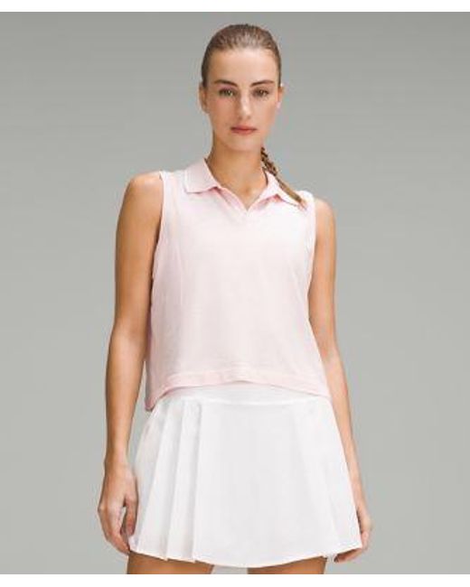 lululemon athletica White – Swiftly Tech Sleeveless Polo Shirt Colour Tip – / –
