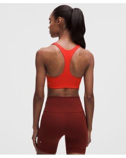 lululemon athletica Red All-Time Hero Ribbed Sports Bra