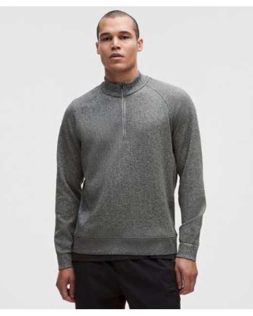lululemon athletica Gray – Engineered Warmth Half Zip Sweatshirt – – Size Large for men