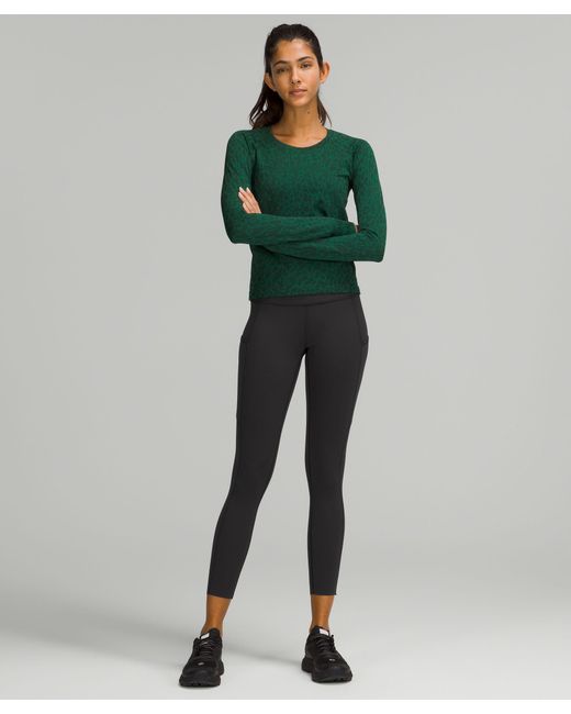 lululemon athletica Women's Black Fast And Free Brushed Fabric High-rise  Tights 28