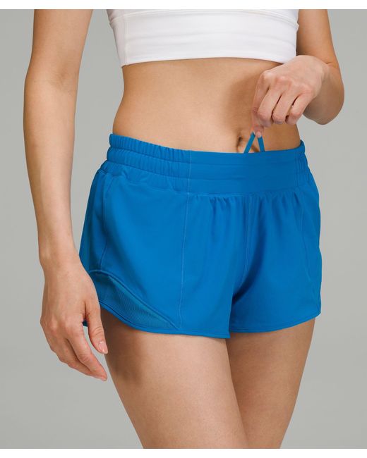 lululemon athletica Blue Hotty Hot Low-rise Lined Shorts 2.5"