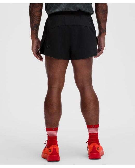 lululemon athletica Black Fast And Free Split Shorts 3" for men
