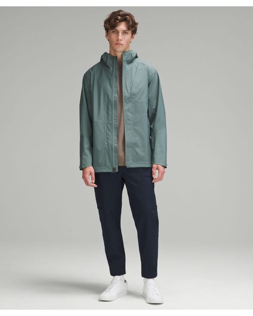 lululemon athletica Green Waterproof Full-zip Rain Jacket