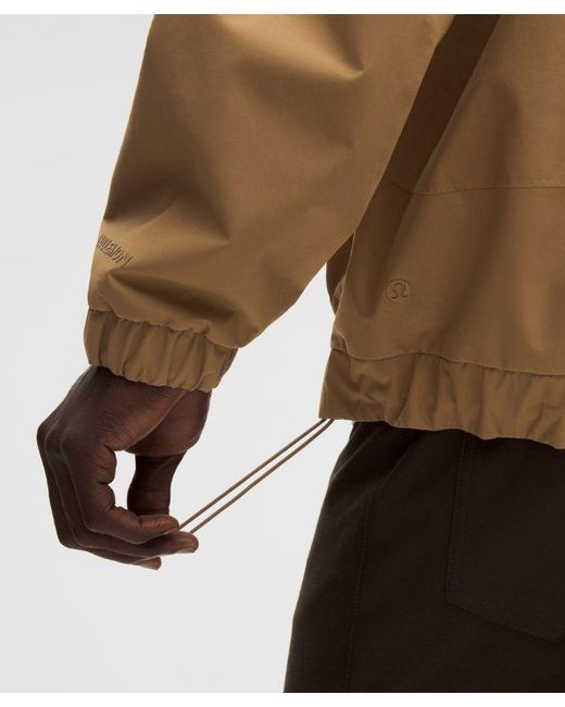 lululemon athletica Natural – Waterproof Cinch-Hem Jacket – /Khaki – for men