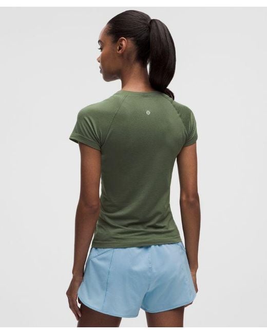 lululemon athletica Green – Swiftly Tech Short-Sleeve Shirt 2.4 Waist Length – – Size 4