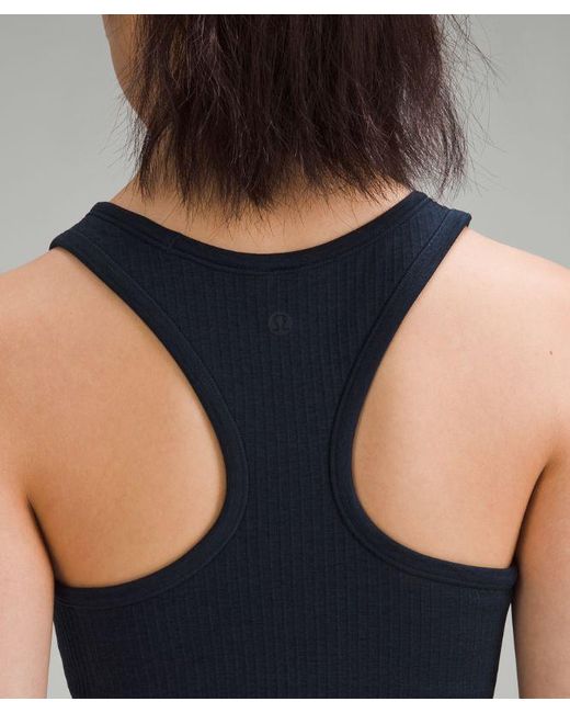 lululemon athletica Blue Ebb To Street Cropped Racerback Tank Top