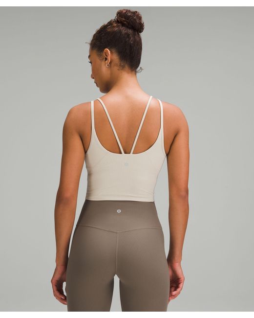 lululemon athletica Gray Aligntm Strappy Ribbed Tank Top